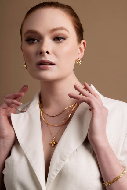 Interwoven Ridged Stud Earring