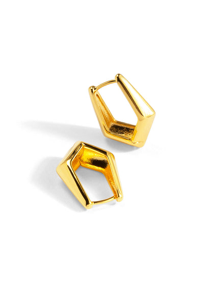Pentagon Huggie Earring
