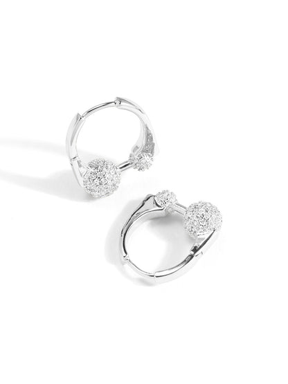 Orbit Pave Hoop Earring