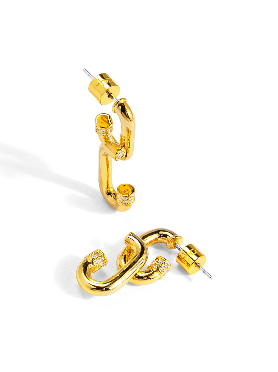 Pave Looped Link Earring