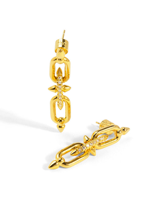 Pave Spike Link Earring