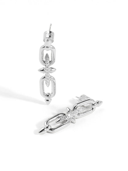 Pave Spike Link Earring