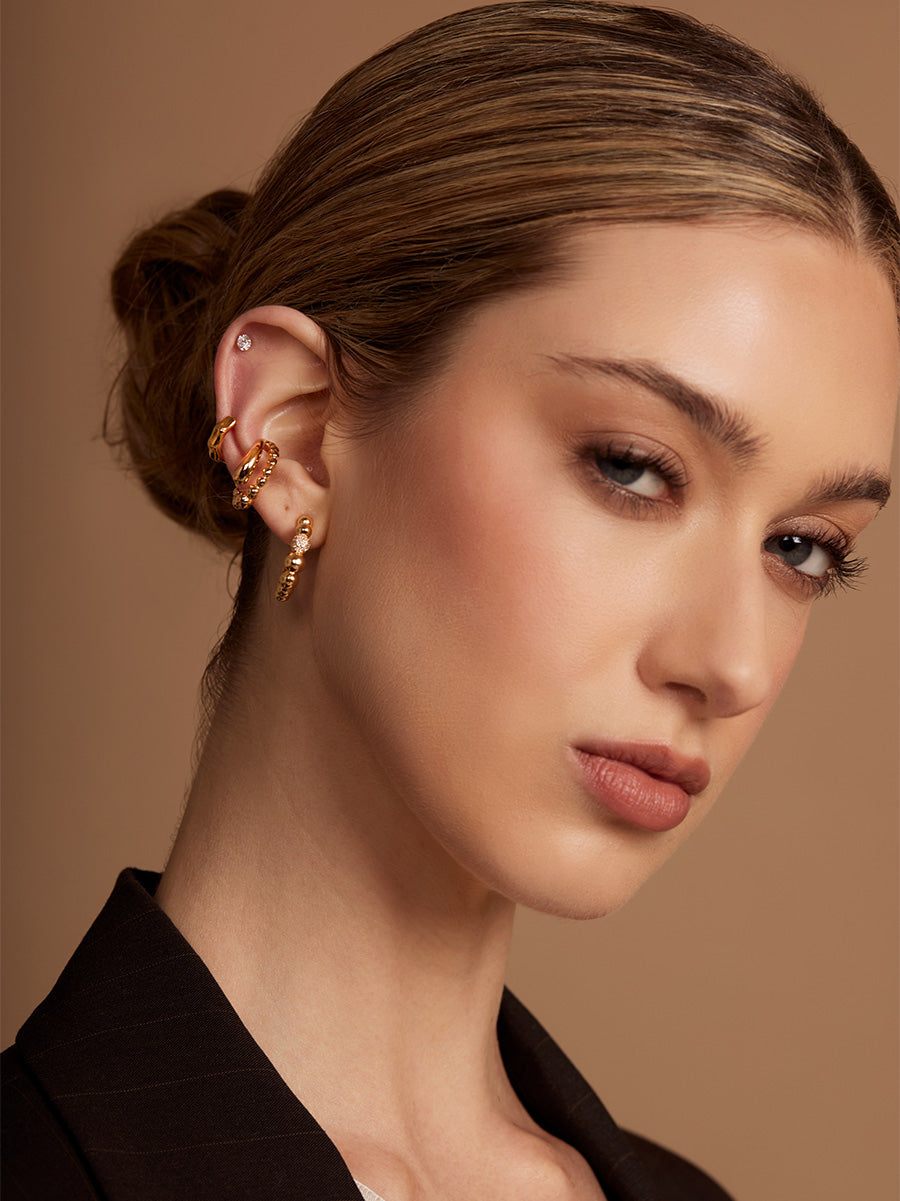 Pavé Orbit Hoop Earring