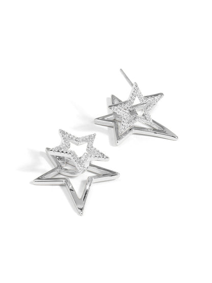 Pave Star Outline Ear Jacket