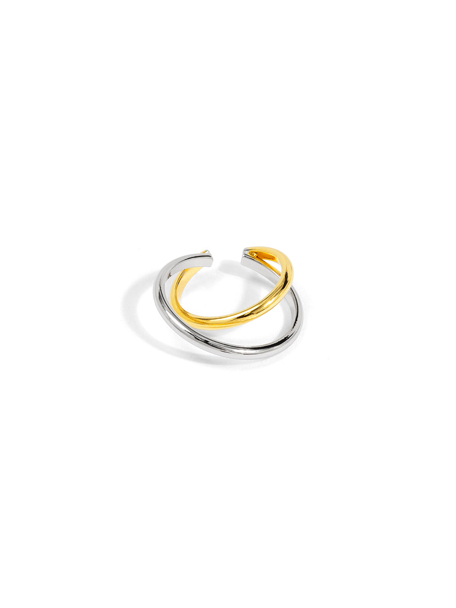 Two-Tone Orbit Ear Cuff