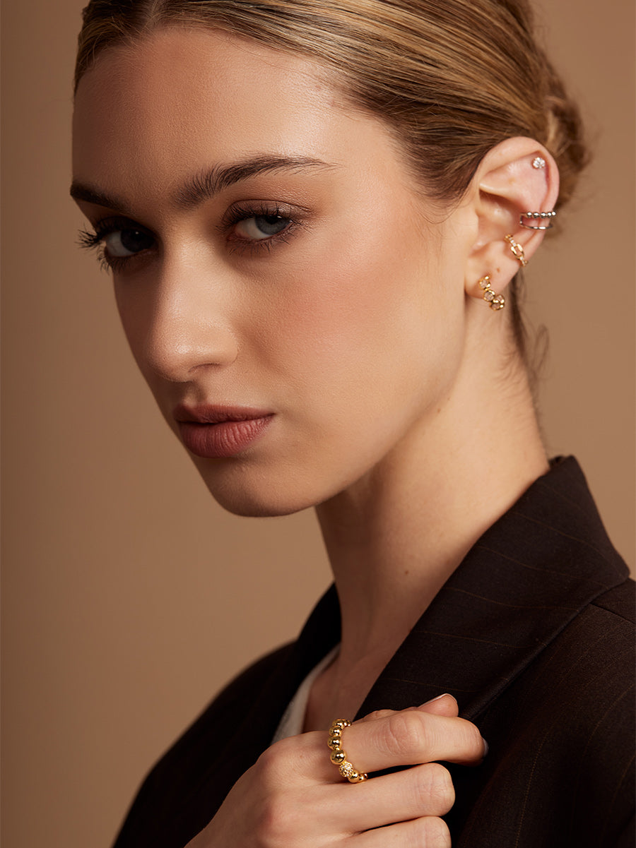 Beaded Bar Ear Cuff