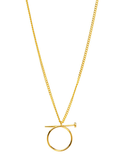Nail Ring Charm Collar Necklace
