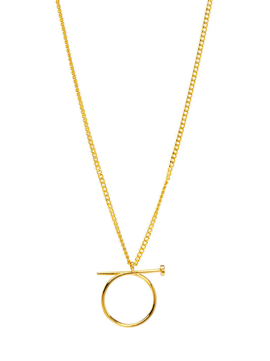 Nail Ring Charm Collar Necklace