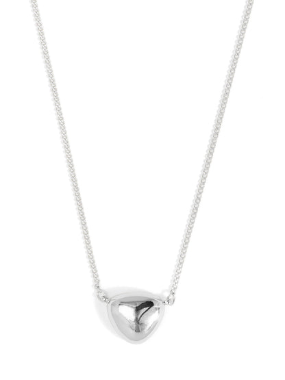 Puffy Triangle Pendant Necklace