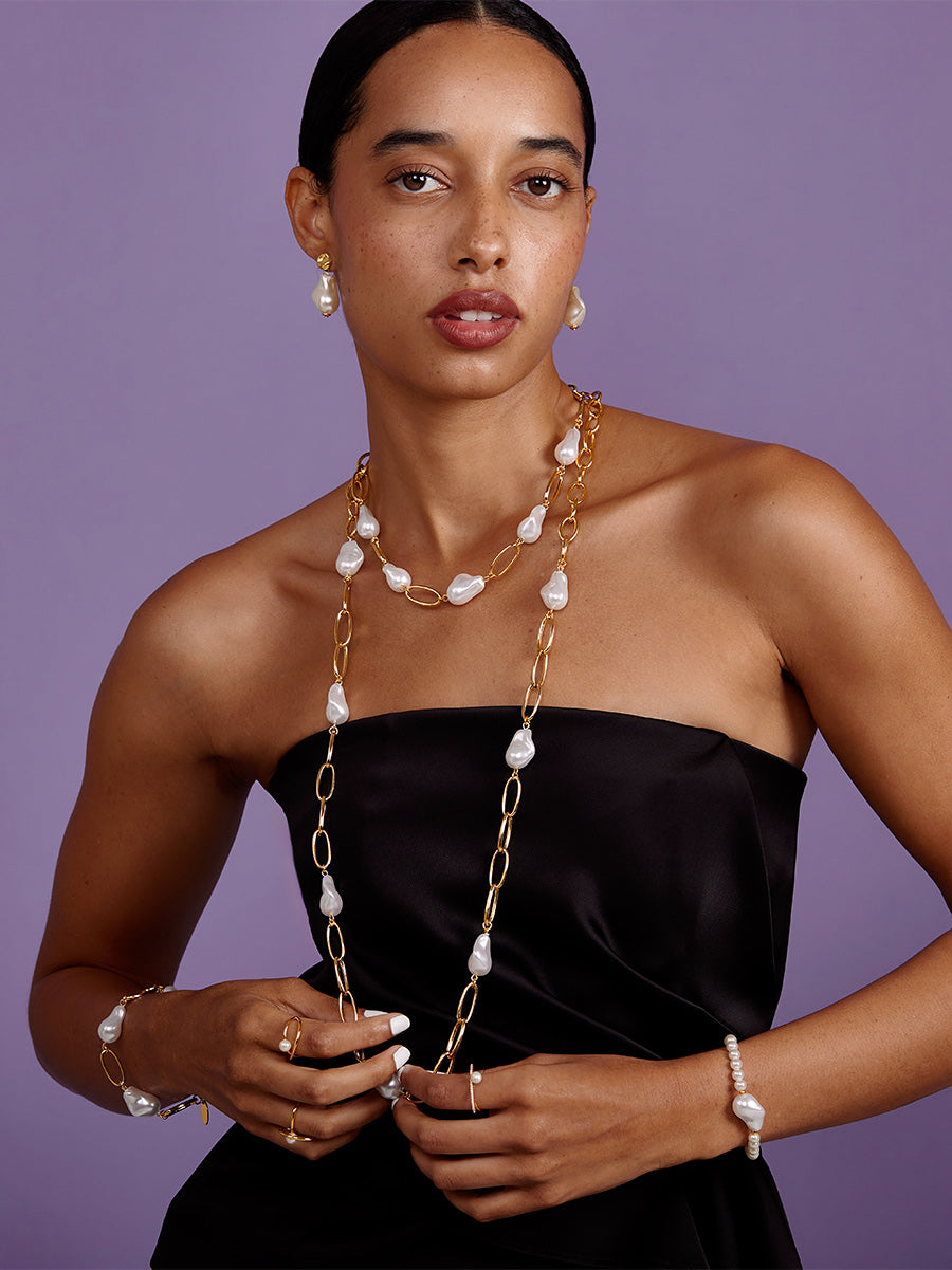 Baroque Link Collar Necklace