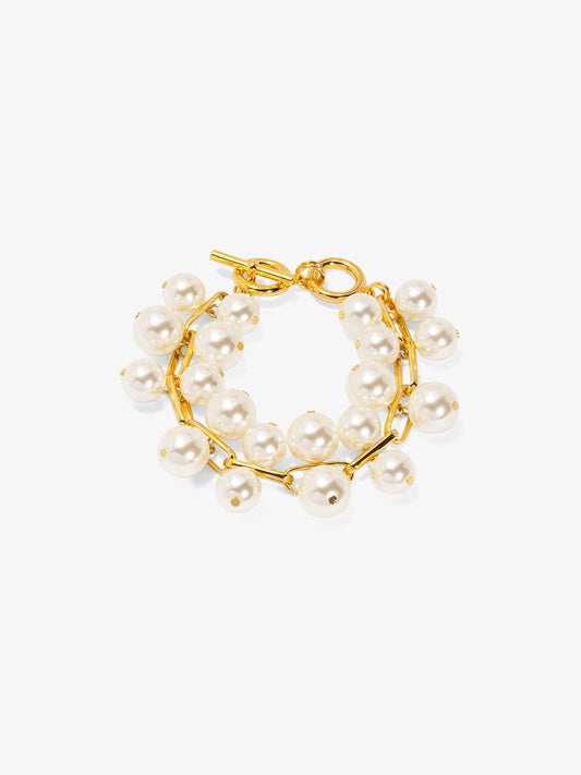 Pearl and Chain Bracelet