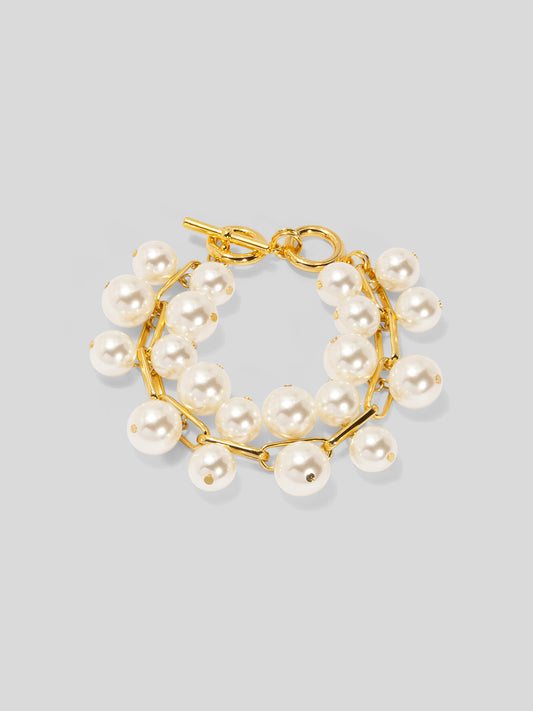 Pearl and Chain Bracelet