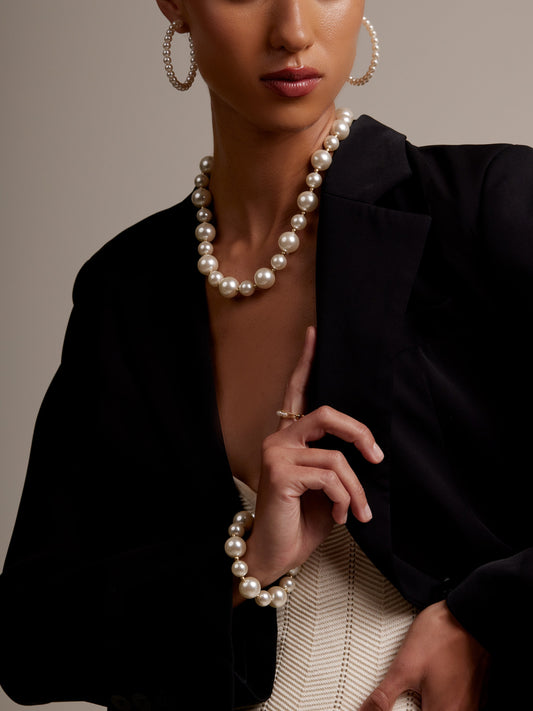 Mixed Pearl Stretch Bracelet