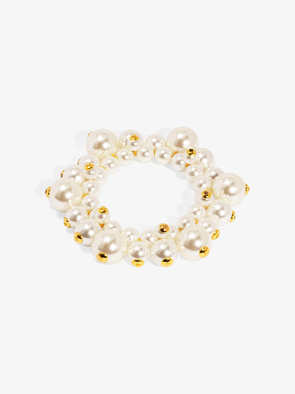 Chunky Pearl Cluster Stretch Bracelet