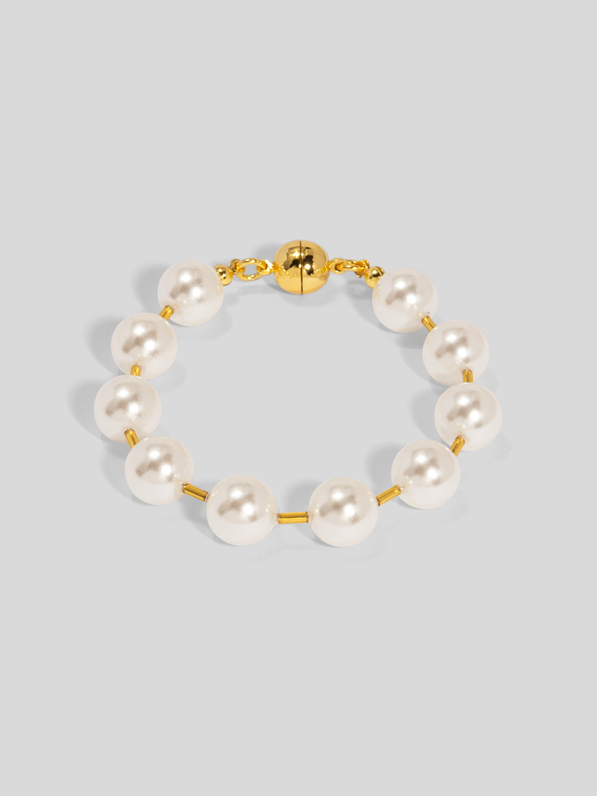Pearl Beaded Bracelet with Tube Spacers