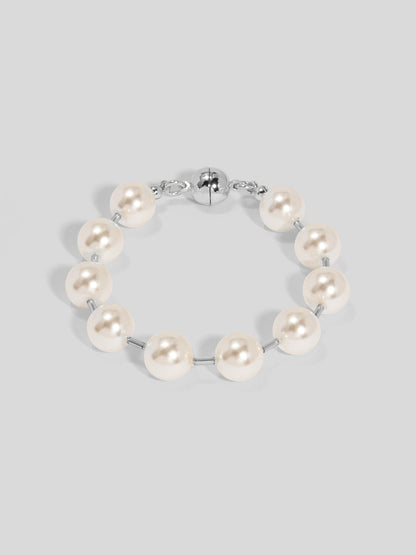 Pearl Beaded Bracelet with Tube Spacers