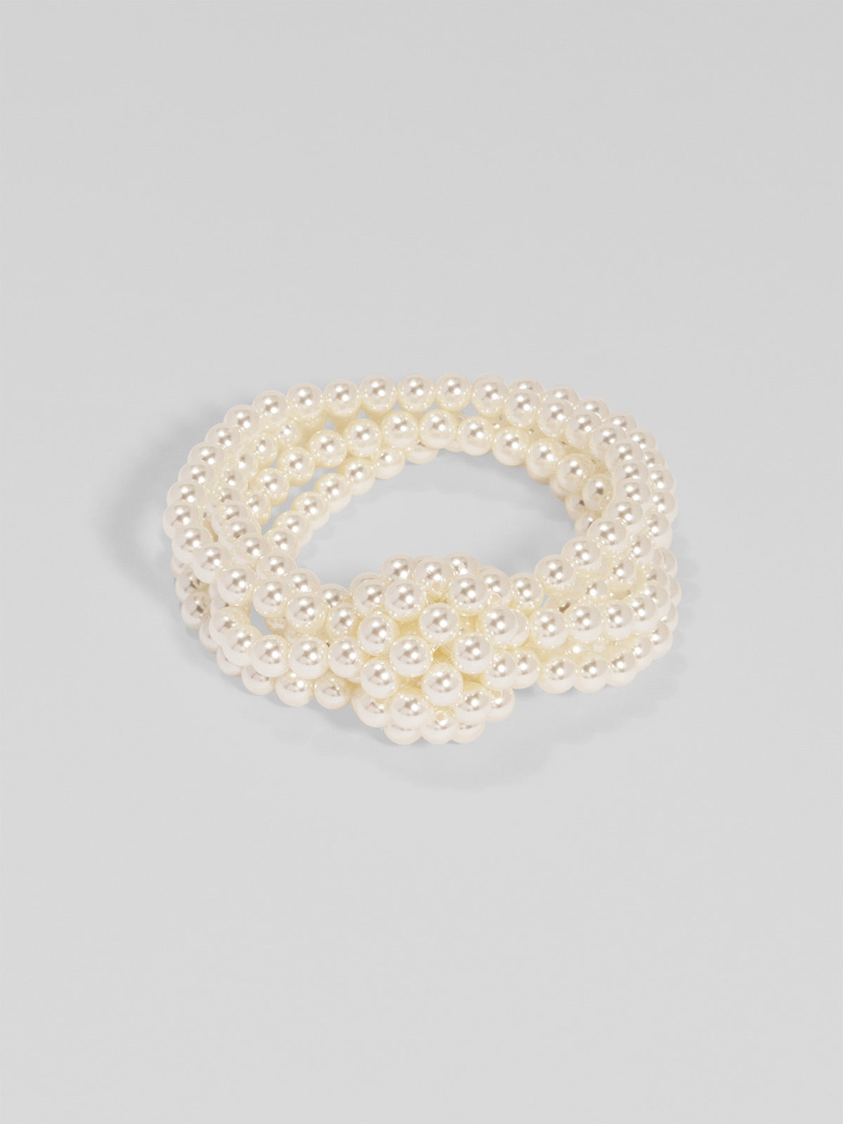 Knotted Pearl Stretch Necklace