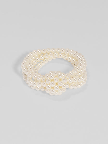 Knotted Pearl Stretch Necklace