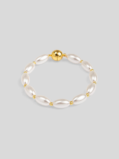 Rice Pearl Magnet Bracelet
