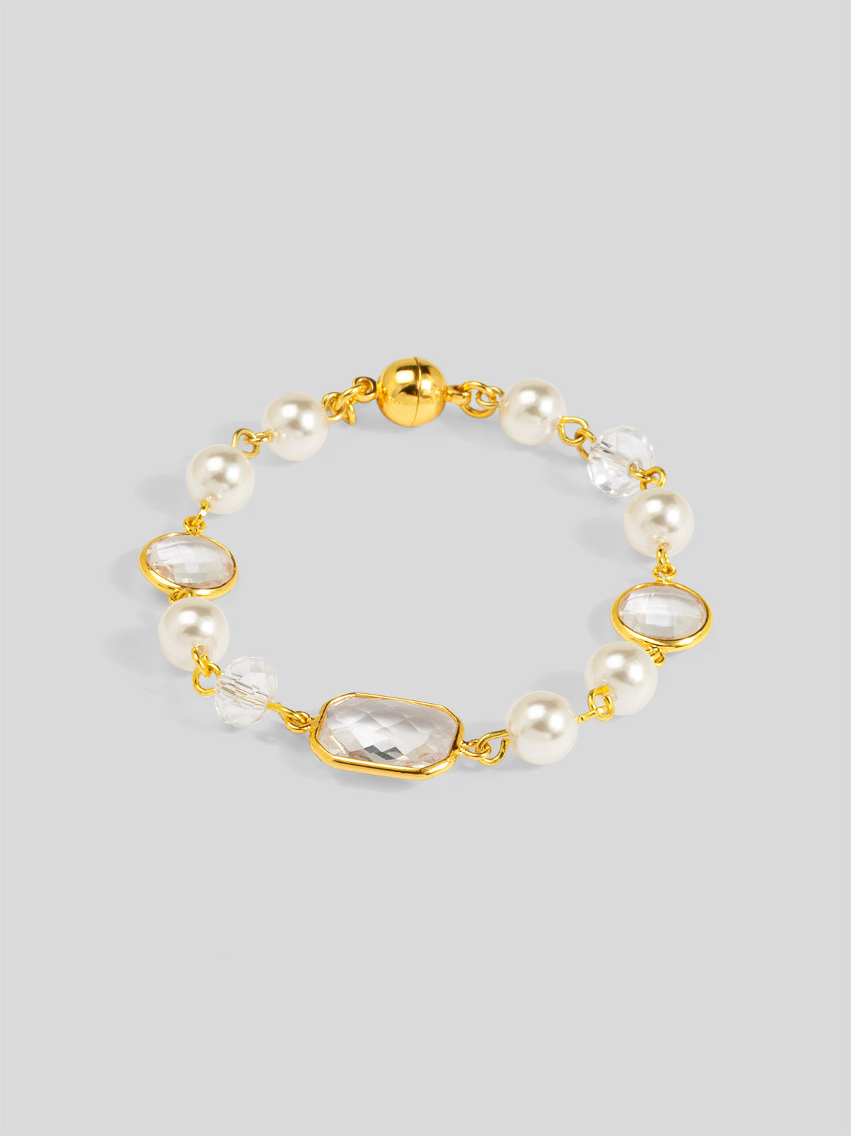 Prism Pearl Link Magnet Bracelet