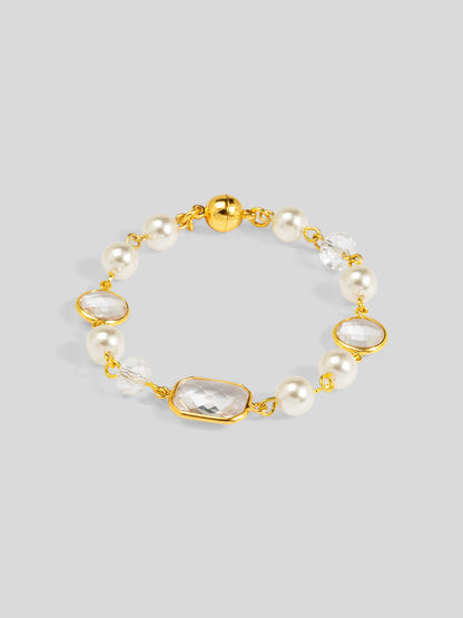 Prism Pearl Link Magnet Bracelet