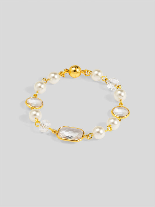 Prism Pearl Link Magnet Bracelet