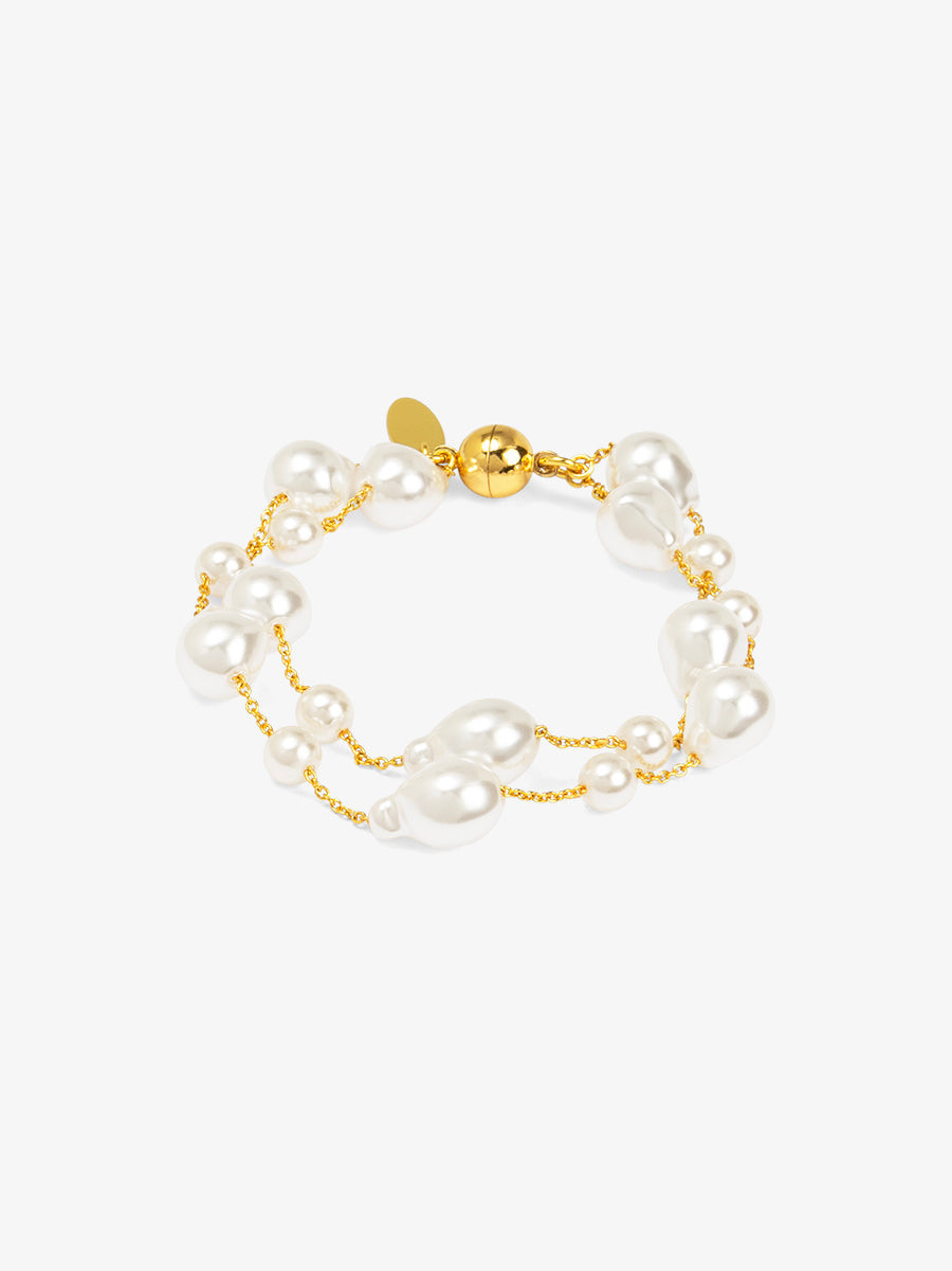 Baroque Duo Chain Magnet Bracelet