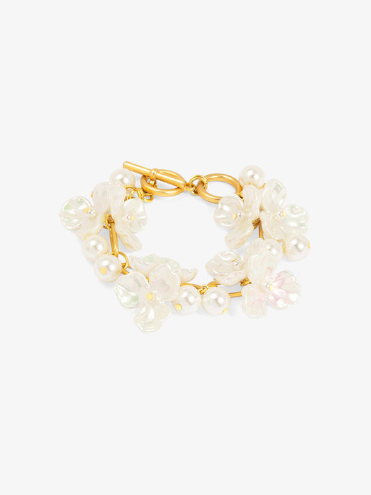 Bloomlight Pearl Flower Bracelet