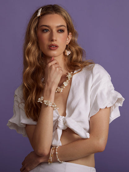 Bloomlight Pearl Flower Bracelet