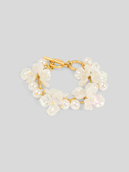Bloomlight Pearl Flower Bracelet