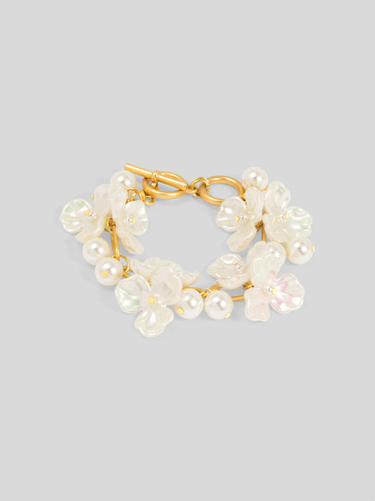 Bloomlight Pearl Flower Bracelet