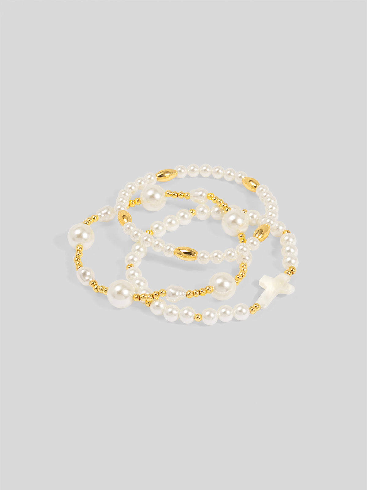Opaline Cross Bracelet Set (Set of 3)