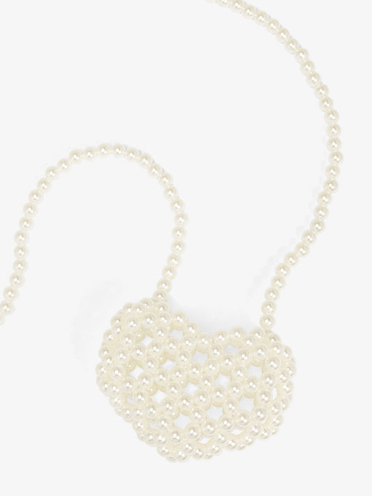 Heart Pearl Crossbody Bag
