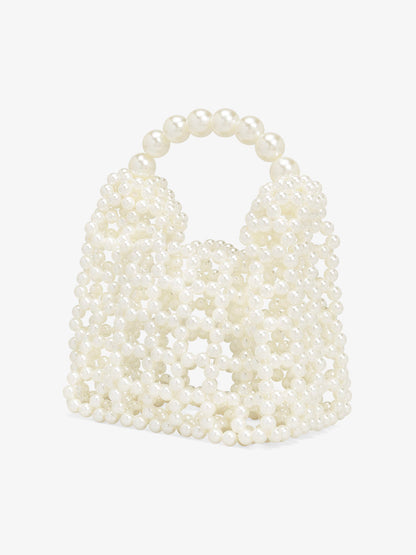 Sculptural Pearl Top Handle Bag
