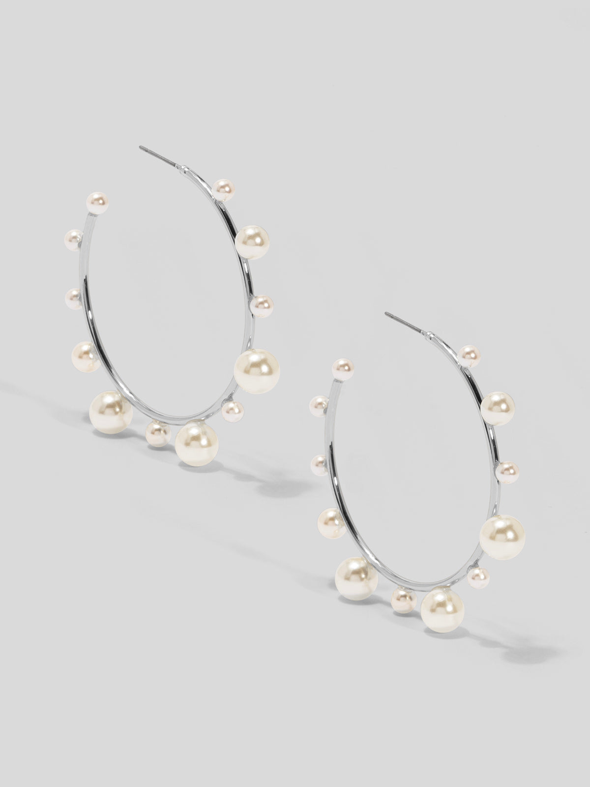 Decorative Pearl Hoop Earring