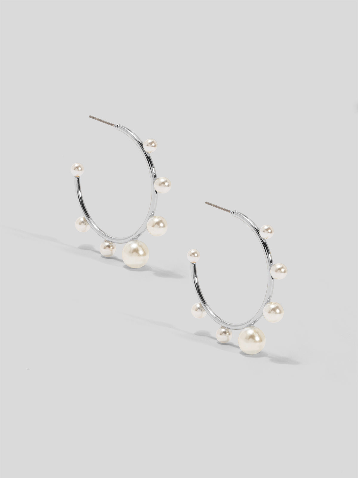 Small Decorative Pearl Hoop Earring