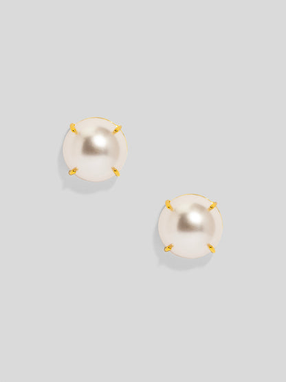 Pearl Stud Earring with Setting