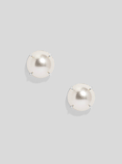 Pearl Stud Earring with Setting