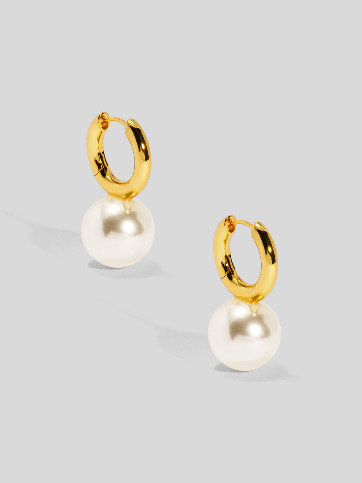 Pearl Drop Huggie Earring
