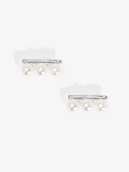 Pearl Bar Stud Earring