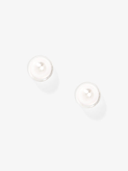 Lucite Covered Pearl Stud Earring