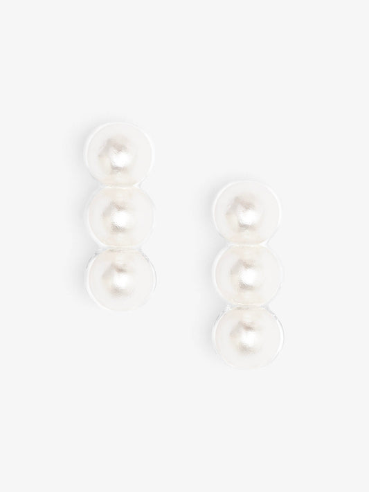 Lucite Covered Pearl Beaded Drop Earring