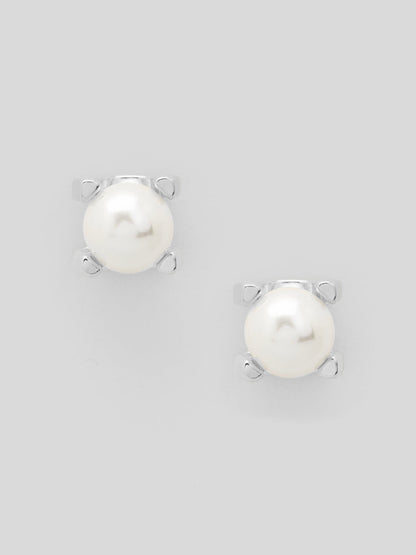 Pearl Stud Earring with Setting