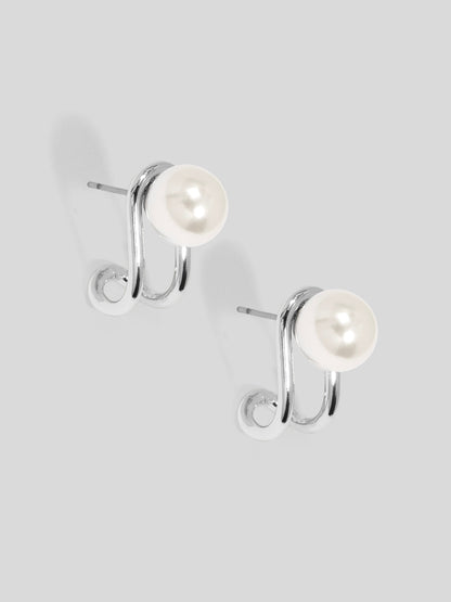 Pearl Loop Stud Earring