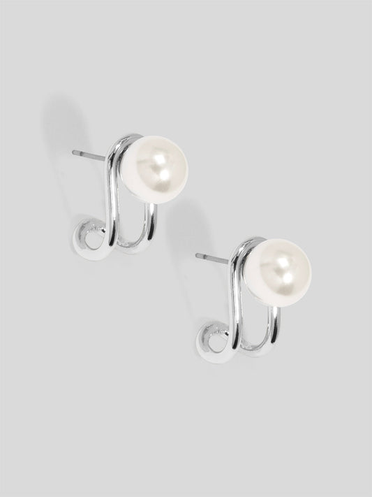 Pearl Loop Stud Earring