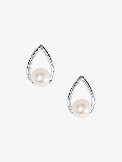 Teardrop Pearl Stud Earring