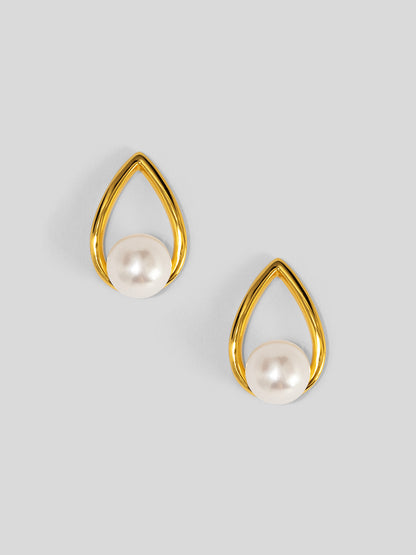 Teardrop Pearl Stud Earring