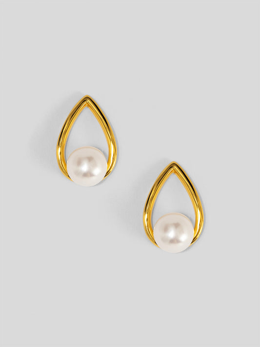 Teardrop Pearl Stud Earring