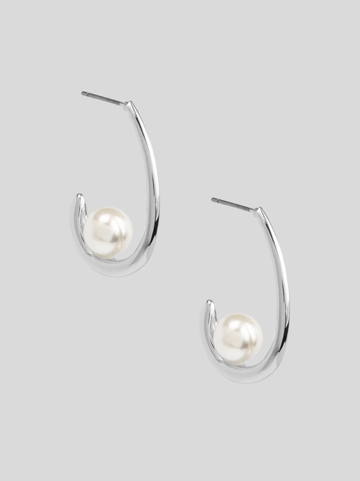 Moon Pearl Drop Earring