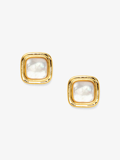 Sea Light Edge Mother Of Pearl Stud